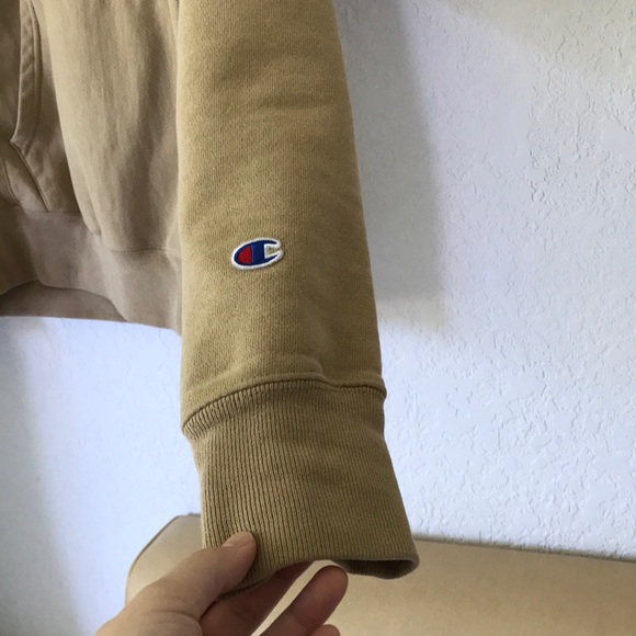 Tan UO Champion Reverse Weave Hoodie - Picture 3 of 5